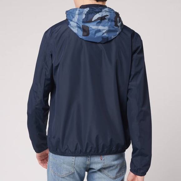 NWT NEW Barbour Menton Zip Up Waterproof Bomber Storm Force Navy Camo Jacket XXL - Picture 2 of 16